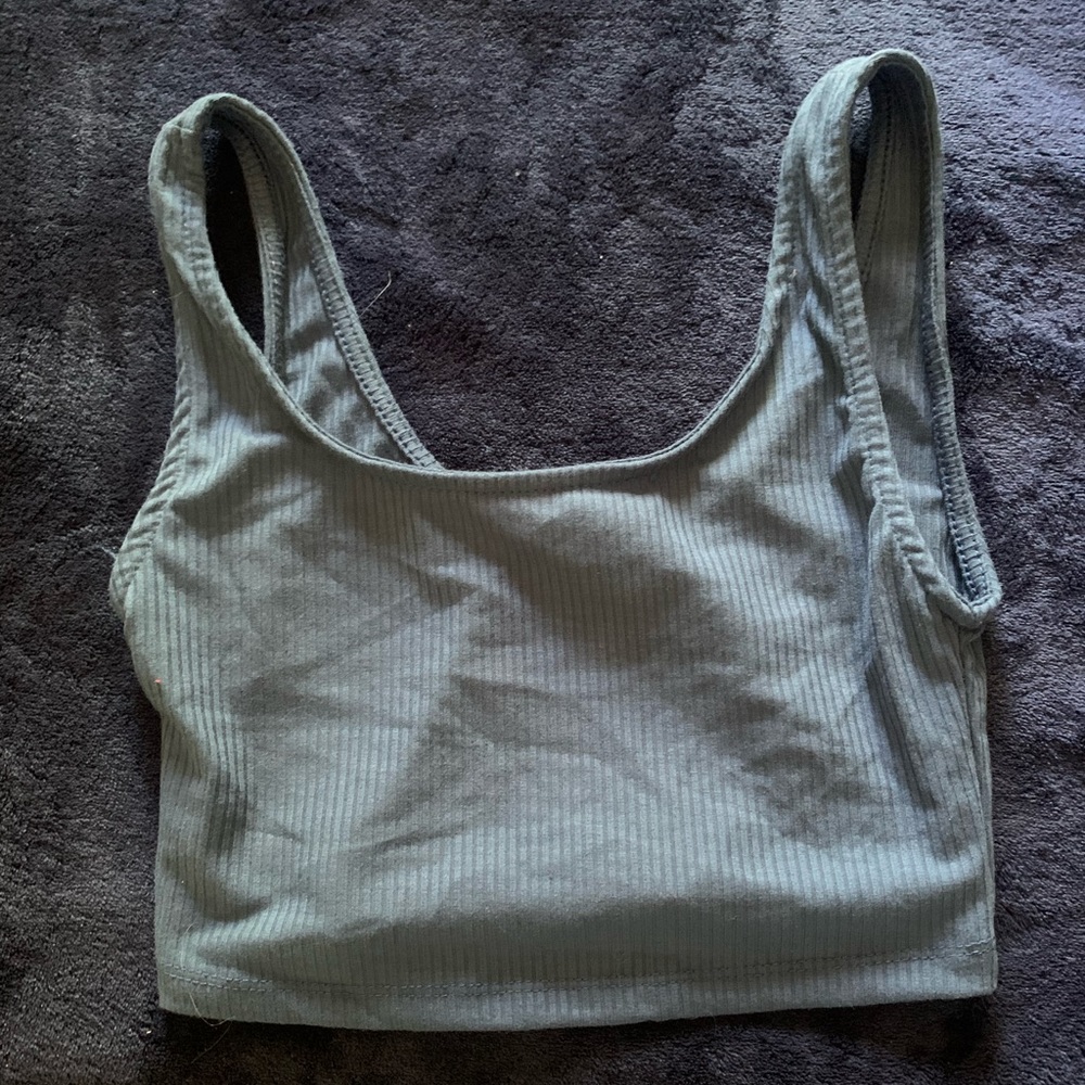Blue crop top